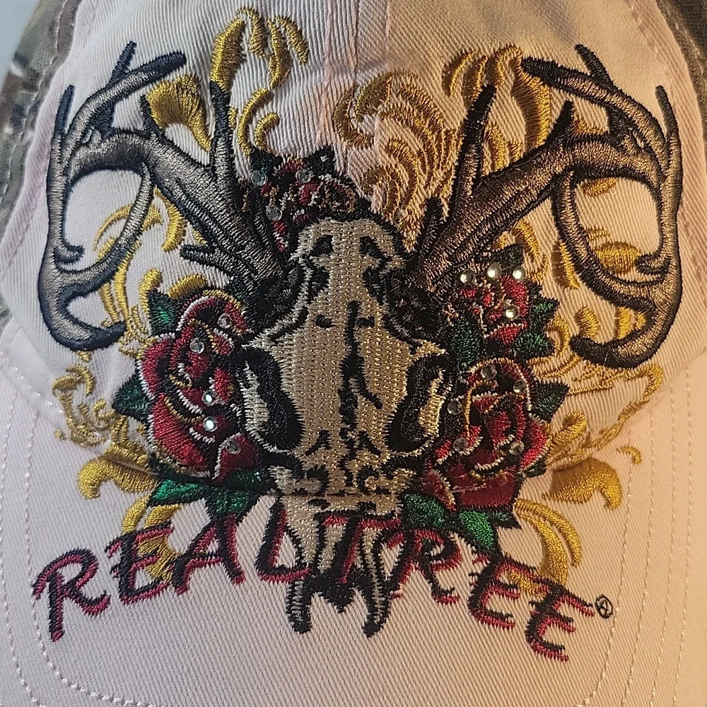 REALTREE Deer Antler Roses Pink‎ Camo Women's Baseball Cap Hat OS